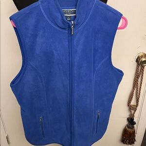 Karen Scott Vibrant Blue Fleece Vest